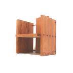 3X Zeer Zeldzame Modenistische Brutalist Fauteuil Ontworpen Door Architect Fritz Zeiger thumbnail 2