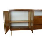 Vintage Mid Century Highboard Kast Lade En Deuren Teak Fineer 200Cm thumbnail 16