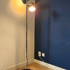 Verstelbare Vintage Staande Vloerlamp, Chroom Met Zwarte Spots. 1970’S thumbnail 14