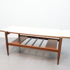 Vintage Salontafel Omkeerbaar Blad Teak thumbnail 12