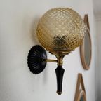 Vintage Wandlamp Met Amberglas thumbnail 5