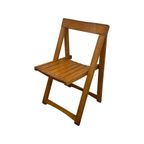 Aldo Jacober - Folding Chair Model ‘Trieste’ - Bazzani Italy - Light Oak (Wood Grain) thumbnail 2