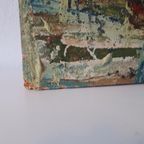 Jaren 70 Origineel Vintage Schilderij Acryl Op Hardboard thumbnail 7