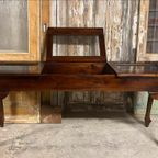 Oude Toonbank, Vitrine-Tafel, Sidetable, Pronktafel. L 180Cm thumbnail 3