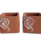 Terracotta Bakjes Met Oor, Per 2 Stuks thumbnail 4