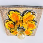 Keramische Wandlamp Hustadt Leuchten Germany ‘70 thumbnail 3