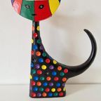 80's Vintage Houten Beeld Poes Kat thumbnail 11