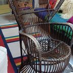 Rohé Noordwolde Rattan Peacock Chair (gio Ponti Style) Rotan Fauteuil Vintage thumbnail 5