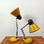 Mid Century Yellow Desk/Wall/Bedstand Lamp, Set Of 2 thumbnail 9