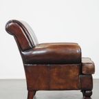Grote In Goede Staat Verkerende Comfortabele Schapenleren Armchair Met Mooie Kleuren En Charmante thumbnail 4