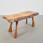 Vintage Brutalist Kruk Boomstam Side Table Mid Century 1960 thumbnail 5