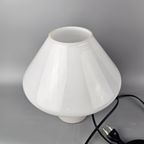 Fantastische Vintage "Mushroom" Lamp Gemaakt Van 1 Stuk Wit Opaalglas / Melkglas thumbnail 6