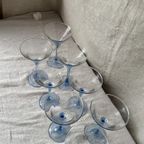 8X Martini Coupe / Champagne Glas, Licht Blauw, Luminarc thumbnail 7