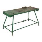 Unieke Groene Industriële Werkbank Werktafel Hout Metaal 160Cm thumbnail 10