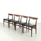 Set Van 4 ‘W2’ Hans Wegner Stoelen 68231/4 thumbnail 2