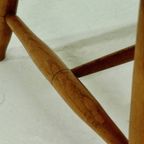 French Blonde Oak And Rush Armchair 1950s thumbnail 6
