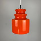 Vintage Oranje Glazen Hanglamp Van Peill En Putzler 1960 thumbnail 2
