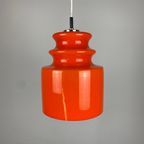 Vintage Oranje Glazen Hanglamp Van Peill en Putzler 1960 thumbnail 2