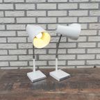 Duo Vintage Witte Bureaulampen thumbnail 3