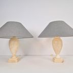 Set 2 Vintage Albast Tafellamp Marmer Lamp ‘60 Spain Design thumbnail 7