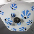 1960S Ceiling Lamp In White And Blue “Eyes” By Napako thumbnail 2