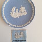 Blue Jasperware, Apollo Eleven Man On The Moon, Wedgwood Plate thumbnail 2