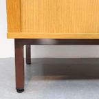 Vintage Deense Archiefkast Wandmeubel Blond Eiken thumbnail 19