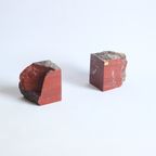 Jasper Hematite Bookends, Zimbabwe 1970S | Kerst thumbnail 7