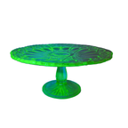 Unieke En Zeldzame Taartschaal Van Uranium Glas thumbnail 6