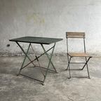 Antique Brewery Terrace Stools + Table thumbnail 11