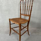 2x Vintage Originele Chiavari Stoelen – Hout thumbnail 6