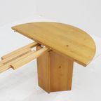 Vintage Deense Ronde Uitschuifbare Eettafel Tafel Massief Hout thumbnail 9