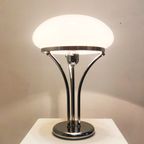 Chrome And Opaline Glass Desk Lamp thumbnail 3