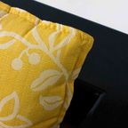 Italiaanse Mid-century Lounge Fauteuil In Zwart Hout En Gele Stof Door Carlo Bartoli thumbnail 3