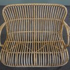 Vintage Rotan Belse 8, 2 Zits Bank, Dutch Design, 1950 thumbnail 7