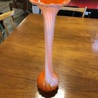 Vaas ‘bloem’ Oranje-wit thumbnail 3