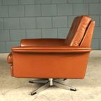 Vintage Lederen Draaifauteuil – Jaren 70 thumbnail 4