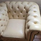 Set Van 2 Leren Fauteuils Chesterfield Stijl thumbnail 11