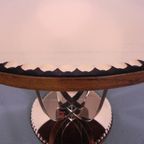 Art Deco Koffietafel Met Spiegelglas En Notenfineer thumbnail 10