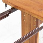 Vintage Danish Oval Extendable Dining Table Solid Teak 1960s thumbnail 7