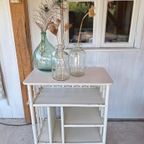 Vintage Plafoniere, Plafond Lamp, Facet Glas Lampje thumbnail 13