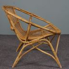 Bijzondere Rotan Fauteuil, Rohé Noordwolde, 1950 thumbnail 4