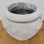 Antieke Franse Stenen Tuinvaas, Bloempot Tuin Pot Steen 403 thumbnail 2