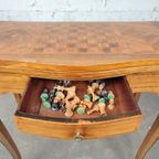Antieke Opvouwbare Speeltafel / Schaaktafel thumbnail 12
