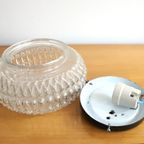 Vintage Plafonniere Glaslamp Hp Leuchten, Germany Jaren 70 thumbnail 2