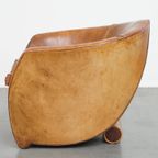 Geweldige, Unieke Vintage Schapenleren Design Fauteuil Van Bart Van Bekhoven thumbnail 12