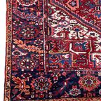 Perzisch Heriz Vloerkleed Handgeknoopt 245X345Cm - Vintage Tapijt Rood Blauw - Reliving thumbnail 7