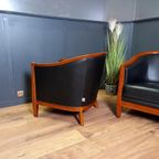 Donkerblauwe Vintage Clubfauteuil 2 Stuks Prijs P/St thumbnail 5