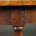 Uitzonderlijk Lange Antieke 19E Eeuwse Engelse Eikenhouten Eettafel, 5 Meter, Refectory Table thumbnail 17