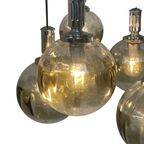 Massive - Cascade - Vintage 60’S Hanging Pendant - Including Matching Canopy - Smoked Glass thumbnail 7